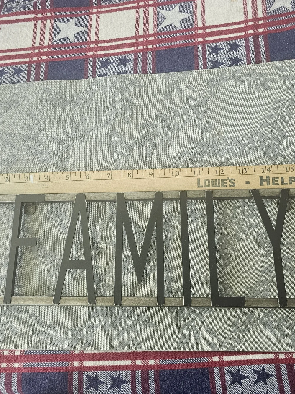 Threshold Metal FAMILY Wall Sign in Gray